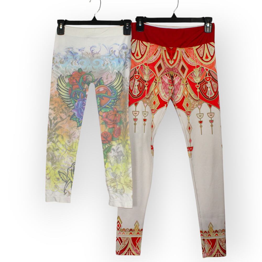 2 Pair Small Leggings F&F Tattoo Society6 Jewels